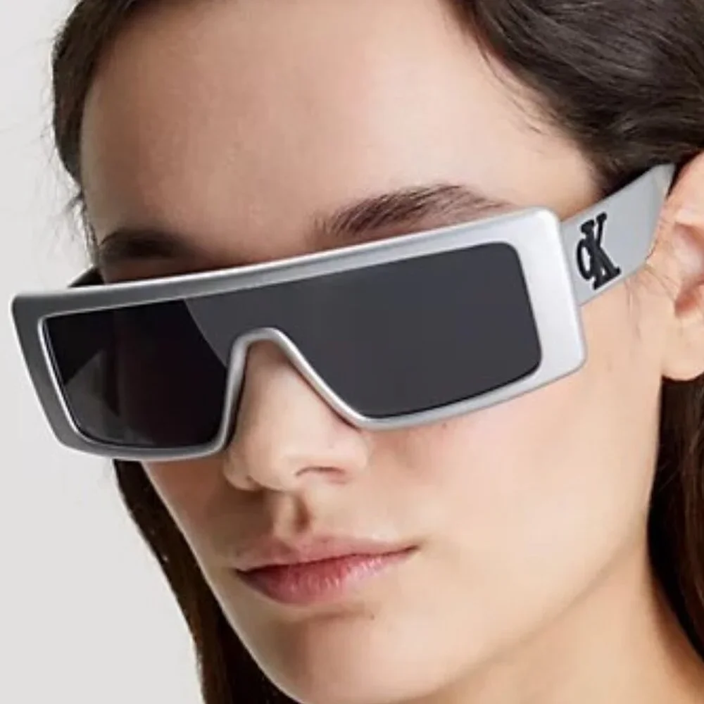💎✨NEW✨💎NWT Calvin Klein Silver Browline Unisex Sunglasses